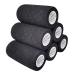 Comomed self -adhesive bandage elastic bandage bandage pavement roll Dog bandages animal bandages 10 cm black 6 pieces (1 Pack)