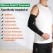 MGANG Lymphedema Compression Arm Sleeve | 15-20 mmHg Full Arm Support | Post Surgery Recovery | Silicone Band | Black | Large - Buy Online on GoSupps.com
