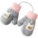 Cute Fox Knitting Toddler Gloves | Winter Thermal Plush Lining | 1-3 Yrs | Cartoon/Grey - Buy Online on GoSupps.com