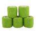 Waterproof Self Adhesive Bandage Tape Set 5 Rolls Finger Joints Wrap for Sports Care Elastic Sport Tape (Green)
