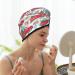 Hair Towel Wrap - Quick Drying Towel Turban with Button | Watercolor Red Truck & Fir Tree Design - Buy Online on GoSupps.com