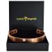 Pure Copper Magnetic Bracelet Men Women Copper Bangle Cuff Holistic Magnetic Band with 6 Strong Neodymium Magnets Unisex Adjustable-CSL (L: Wrist 19.5-22cm/7.7-8.6")
