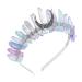 AWAYTR Raw Crystal Quartz Crown Rhinestone Tiara Headband - Watercolor Mermaid Headpiece for Women, Perfect for Weddings & Parties - Buy Online on GoSupps.com