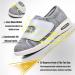 Diabetic Shoes for Men with Neuropathy, Edema, Swollen Feet - Wide Slippers for Elderly with Adjustable Closure - Dark Gray - W8.5/M7.5 - Buy Online on GoSupps.com