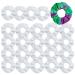 25 Pack White Scrunchies for Tie Dye Kit Party Supplies White Cotton Hair Elastic Ponytail Holder Hair Scrunchies for Women