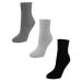Luxury Divas Womens 3-Pack Black White Gray Diabetic Ankle Socks