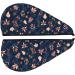 Buy Hair Towel Wrap - Fast Drying Turban with Button | Autumn Leaves & Blue Design - Buy Online on GoSupps.com