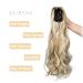 50cm Curly Claw Clip Ponytail Extensions - Ashblond & Bleached Blonde Synthetic Hair for Women | Long Wavy Braid Hair Extensions - Buy Online on GoSupps.com