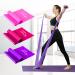Long Resistance Bands Set Non-Latex Yoga Resistance Bands Exercise Bands Stretch Band Set for Physical Therapy Strength Training Yoga Pilates Stretching Rehab (3pcs/5pcs) 3pcs/set pink purple series 150cm
