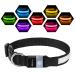 Luminous collar dog Charging USB-C LED collar for dogs waterproof dog collar light 7 colors flashing light adjustable light collar dogs for small medium-sized dogs black s s (28-40cm/11-15.7inch) black
