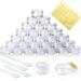 30 Pcs Empty Sample Pots 5g / 5ml Plastic Travel Cosmetic Container Jars with Lids for Creams Sample Make-Up Storage (Transparent)