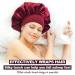 Redamancy Satin Bonnet Set - Reusable Silk Hair Hoods for Women & Girls | Nighttime Sleep Protection (Black & Red) - Buy Online on GoSupps.com