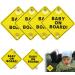 4 pieces baby on board sticker car shield comes with 8 suction cups baby on board car warning signs 12x12cm baby on board stickers car reusable security car warning signs removable