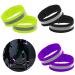 Bohrma reflector tapes set reflector tape double reflector tapes for outdoor jogging double reflector tapes for outdoor jogging trouser clip bike strong reflector strips with Velcro fastener 6 stucco