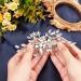 AHANDMAKER Wedding Bridal Hair Comb Rhinestone Pearl Bridal Headpiece Sliver Bridal Decorative Hair Pieces Crystal Flower Comb for Women Wedding Hair Accessories - Buy Online on GoSupps.com