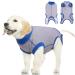 Recovery Suit dogs recovery suit wound protection suits for puppy postoperative care protective clothing wounds after surgery anti-licking e-neck band alternative after operations (gray XS) XS A-gray