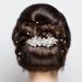 HINZIC Rhinestone Flower Hair Clips - Crystal Pearl French Barrettes for Women Girls Wedding - Silver Bridal Hair Accessories (2Pcs) - Buy Online on GoSupps.com