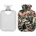 NAANLE Leopard Palm Leaves Hot Water Bottle 1L Pain Relief & Therapy for Cramps Hands & Feet - Buy Online on GoSupps.com