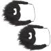 Totority 4 pcs fake beard prom decor halloween props short beard makeup party supplies Toy elder artificial Blackx3pcs 21X15X0.1CMx3pcs - Buy Online on GoSupps.com
