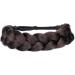 BOBIYA Afro Thick Yaki Straight Wide 2 Strands Synthetic Braided Headband Kinky Straight Plait Headband (Brunette Brown) - Buy Online on GoSupps.com