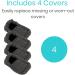 Vive Walker Ski Glide Covers 4 PCS - Heavy Duty Removable Padded Caps for Seniors Rollator - Indoor & Outdoor Durable Walker Floor Padding - Buy Online on GoSupps.com