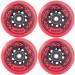 AOWISH 4-Pack Inline Skate Wheels Outdoor Asphalt Formula 85A Hockey Roller Blades Replacement Wheel with Bearings ABEC-9 and Floating Spacers Red 80mm