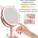 Touch-Screen Vanity Mirror with Lights & Desk Mirror Lights, Portable HD Cosmetic Lighted Mirror - Pink - Buy Online on GoSupps.com
