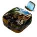Menstruation pad bag with zipper women's napkin bag tampons collection bags for women and girls (dinosaurs Tyrannosaurus Groß)