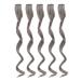 5 pieces long curly hair part with clip hair extension hair part High temperature-synthetic stylish stylish wig for women girls (gray)
