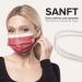 50x Medical Face Masks - Made in Germany CE Certified Type IIR 99.78% BFE One-Way Protection Adult Size Red - Buy Online on GoSupps.com