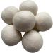 Organic 6 Pack Large Laundry Dryer Balls 100% New Zealand Wool Reusable Natural White or Grey Soft Eco Friendly with Cotton Bag (White) - Buy Online on GoSupps.com