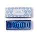 Hydrangea Set of 10 Floral Scented Disc Soaps with Embossed Hydrangea Flower in Gift Box Includes 3 Colors / Scents: Light Blue/Jasmine Blue/Orchid Indigo/Lavender - Net Wt. 4.2oz / 120g - Soap