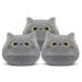 Yamepuia 3Pcs Gray Cat Plush Toy Kawaii Cat Stuffed Animal Pillow Cute Mini Cat Plushies Soft Cat Pillows Cat Shape Design Lumbar Back Cushion Decoration 3PCS Grey Cat Plush