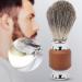 Professional Men's Beard Shaving Brush | Rubber Wood Handle | Facial Cleaning & Hair Shaving Tool - Perfect for Salons & Home Use - Buy Online on GoSupps.com