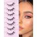 Onlyall Lashes Natural Look Soft Fluffy Lashes Short Eyelashes Lightweight Natural Lashes Cat Eye Lashes False Eye Lashes 7 Pairs D5 D5 Lite Fox Eye (5-13MM)