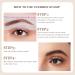 Eyebrow Stamp Stencil Kit - One Step Brow Trio Kit with 10 Reusable Stencils | Dark Brown Eyebrow Powder for Effortless Application - Buy Online on GoSupps.com
