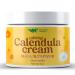 Calendula Cream with Organic Aloe Vera - Baby Calendula Cream for Face and Body - Healing After Sun Kids Lotion for Sunburn Relief and Soothing Minor Skin Conditions (Light Citrus Vanilla)