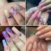 Gzmayuen 16Pcs Holographic Nail Glitter Powder Set - Chunky Sequin Flakes for Stunning Nail Art - Pink Violet Red - Buy Online on GoSupps.com