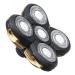 5 Head Shaver Replacement, Shaver Replacement Heads, Easy Install Electric Razor Replacement, Beard Cutter Replacement Blade (Free Size, Gold) free size Gold
