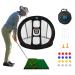 Pop-up Chipping Net with Turf Hitting Mat Set Indoor Outdoor - 3 Target Golf Practice Hitting Net Training Aids Gift - 16 Golf Practice Balls & 4 Ground Stakes, with Bag
