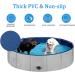 Foldable Dog Pool Collapsible Dog Bathtub Kids Pool for Backyard Plastic Bath Tub Duck Pond Bathing and Swimming Wading Pool for Pet Kiddie Baby Toddler Doggie Cat (Grey 120CM) 120CM Grey - Buy Online on GoSupps.com