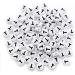 Bxwoum 100PCS White Round Acrylic Letter Beads for Jewelry Making - DIY Bracelets, Necklaces, Key Chains - 4x7mm - Letter T Beads - Buy Online on GoSupps.com