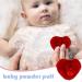Fluffys Powder Puff - 8 Cm Portable Ultra Soft Plush Baby Powder Puff Infantsss Body Puff with Cute Bowknot - Body Talcum Powder Puff and Container | for Foundation Cream Loose Powder Red - Buy Online on GoSupps.com