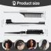 Sleek Bun Brush Set - 3 Pieces Teasing Hairbrush Edge Brush & Rat-Tailing Tool for Perfect Baby Hair - Black | International Shipping - Buy Online on GoSupps.com