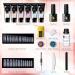 Ur Sugar Polygel Nail Set - 6 Color Glitter Builder Gel Kit for DIY Nail Extensions | Base & Top Coat Included - Buy Online on GoSupps.com
