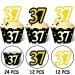 24pcs Dessert Cupcake Topper 24pcs Cupcake Wrappers Cheer to 37 Years Old Theme Decor Supplies Men Women Happy 37th Birthday Wedding Anniversary Party Decoration - Buy Online on GoSupps.com
