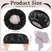 2-Piece Satin Hair Hood Set | Double-Sided Soft Bonnet & Sleeping Caps for Women & Girls - Breathable Black Sleep Hat - Buy Online on GoSupps.com