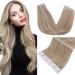 FSHINE 40cm Real Hair Tape Extensions - Ash Blonde Highlight 20 Remy Hair Pieces Invisible Adhesive #18P613 - Quality Bleaching Blonde Hair Extensions - Buy Online on GoSupps.com