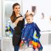 Children's Waterproof Haircut Cloak Set - 2 Pack Dolphin & Rocket Patterns | Kids Hairdresser Apron & Styling Caps - Buy Online on GoSupps.com