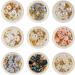12 Boxes Mixed metal Colorful Nail Art Decoration Glitters Flower 3D Shell Flower Shell Beads Nail Rhinestones - Buy Online on GoSupps.com